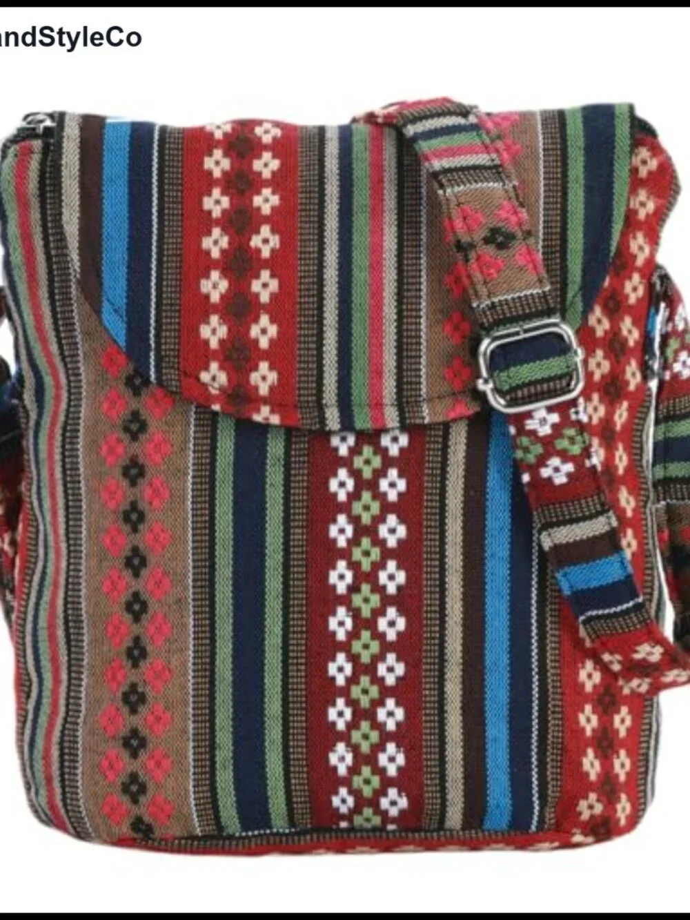 Denim Hobo Crossbody Bag with Floral Print, Adjustable Strap, Travel Purse
